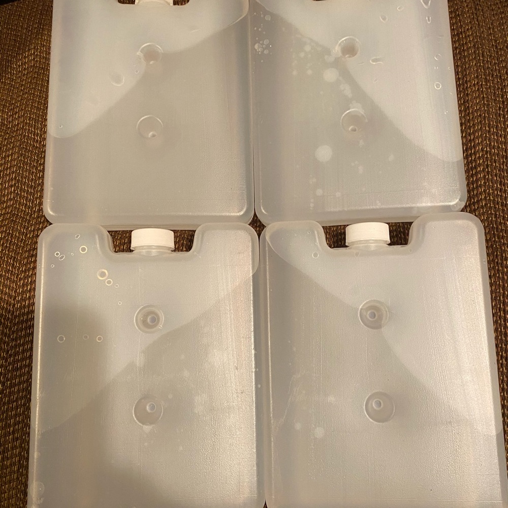 Bundle of 4 Reusable Plastic Ice Packs